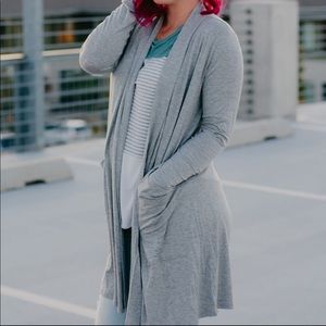 Grey cardigan